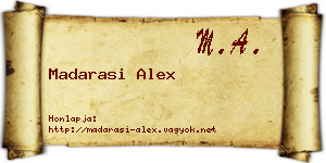 Madarasi Alex névjegykártya